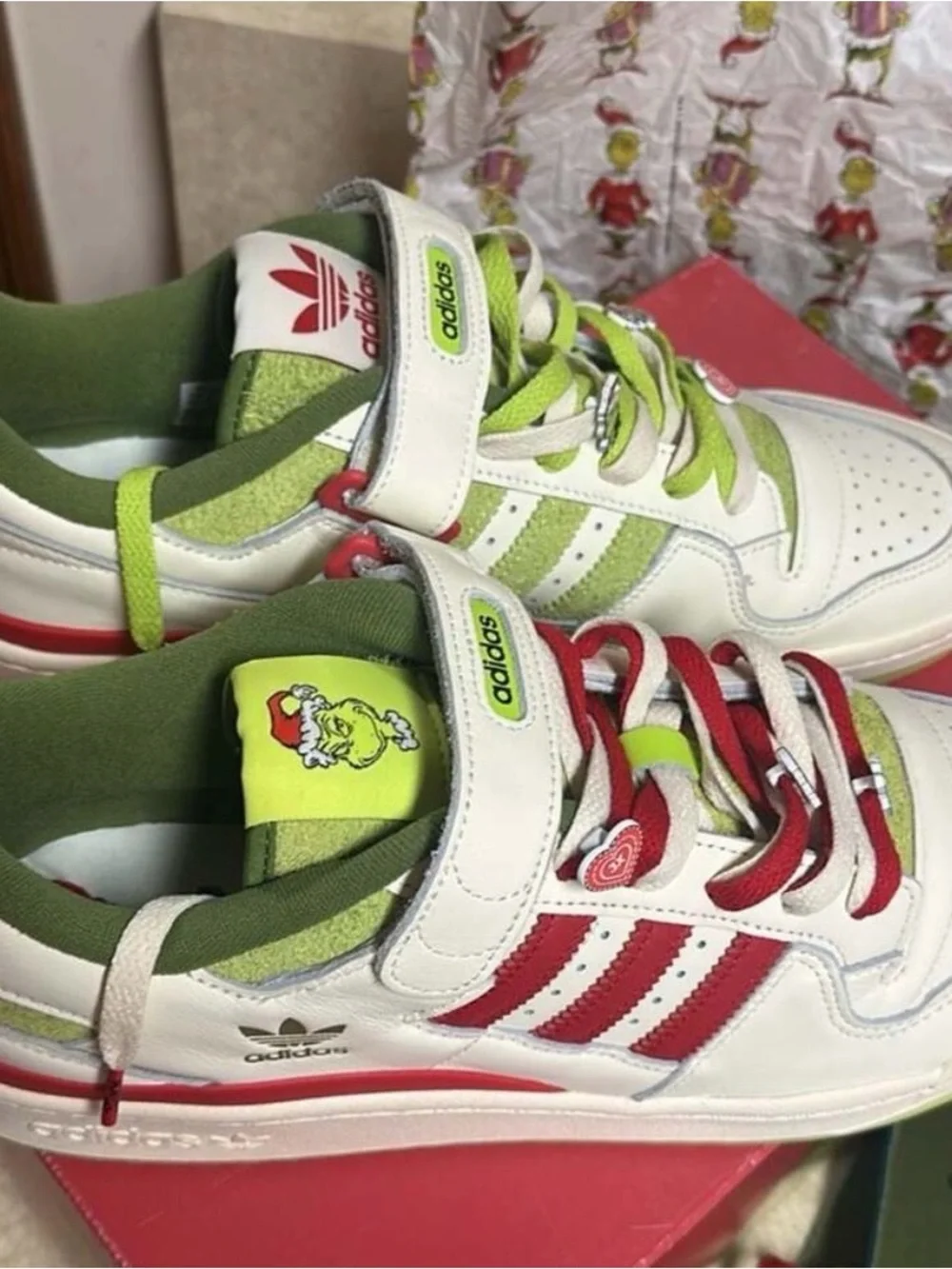 Size 10 - adidas Dr. Seuss x Forum Low The Grinch - Cream White